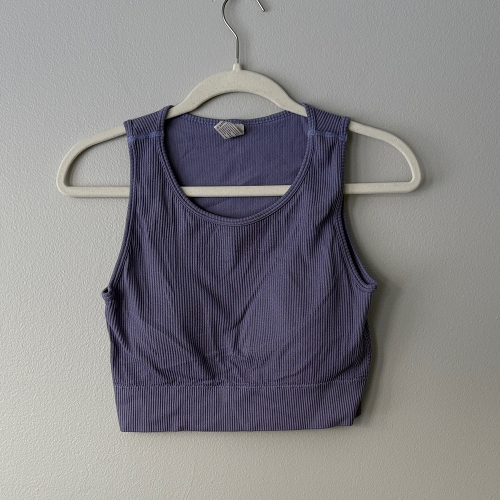 Yogalicious Ribbed Sports Bra - Purple